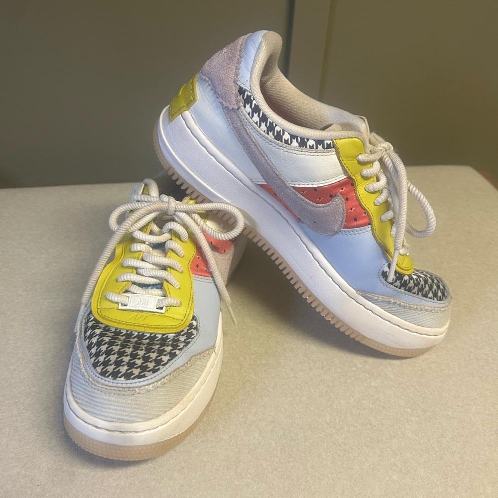 Nike Air Force 1 Shadow Patchwork Women’s Shoe 7.5 GUC - Picture 2 of 5